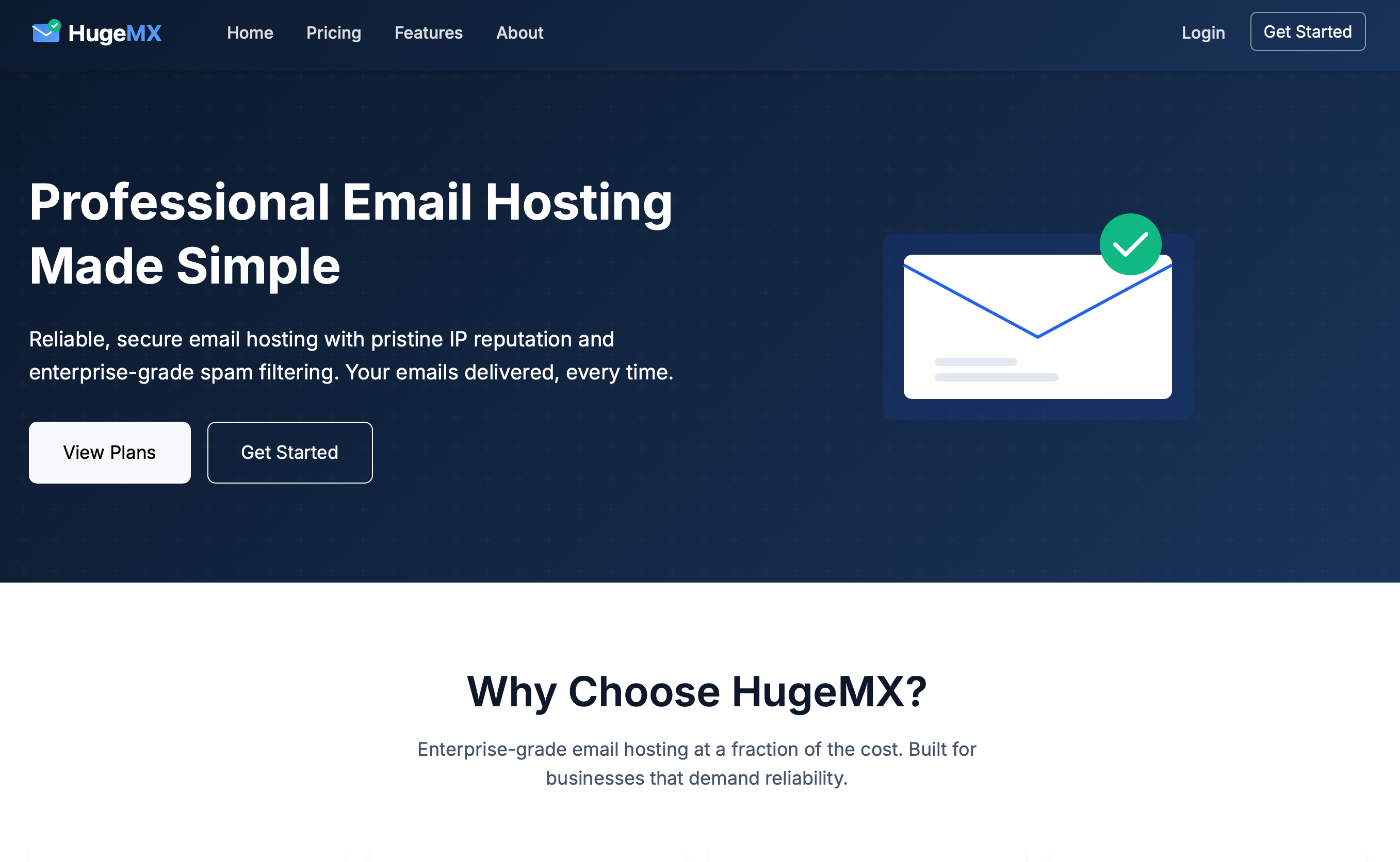 HugeMX professional email hosting service platform
